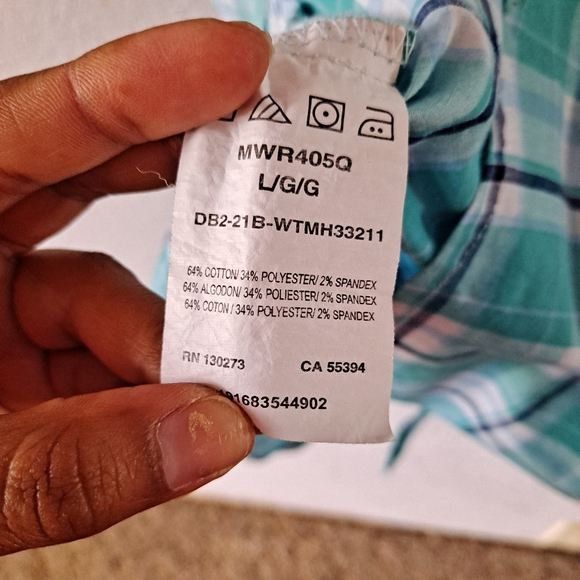 Teal Wrangler Western plaid Shirt - Picture 5 of 6